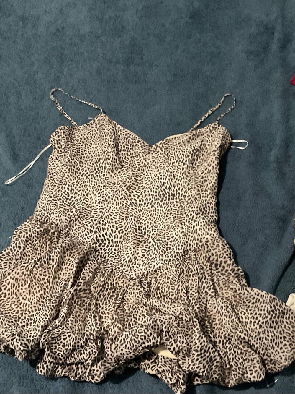 Bardot Cream and Black Leopard Print Mini Dress